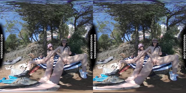 Matty And Josie Public Masturbation Outdoors Next To Abandoned Building VRgoddess — photo 4