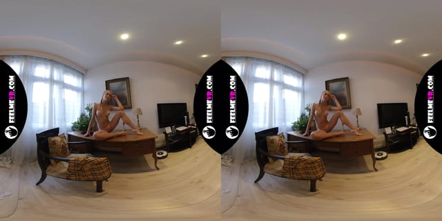 Layza Teeny Model Naked In Photoshoot 3D VR180 Backstage FeelmeVR — photo 5