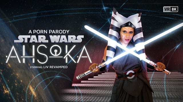 Brunette model Liv Revamped in Star Wars cosplay performs oral sex in POV VR 4K premium production