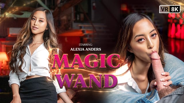 Alexia Anders performs a POV blowjob with a magic wand in a VR Bangers 4K 60 FPS production