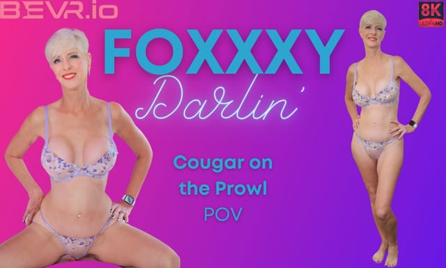 Foxxxy Darlin performs a POV blowjob and titty fuck during an interracial VR passthrough scene in 8K resolution.