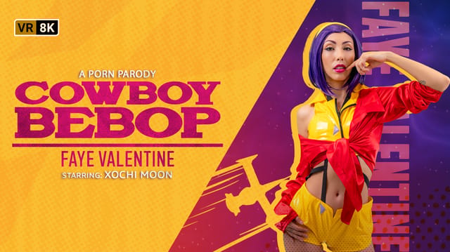 Xochi Moon cosplays Faye Valentine in a VR cowboy bebop parody filmed in 60fps POV close up style