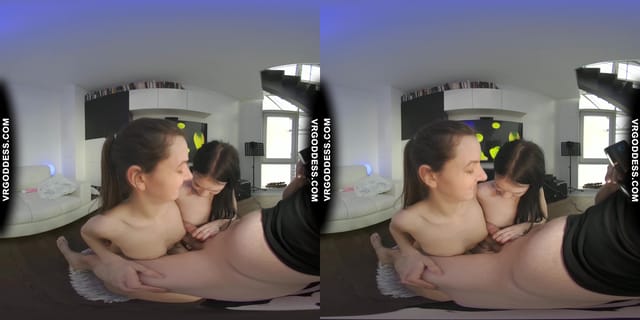 Double Blowjob Between The Scenes From Gorgeous Cumplaying Girls Matty And Rebeka Ruby VRgoddess — photo 4