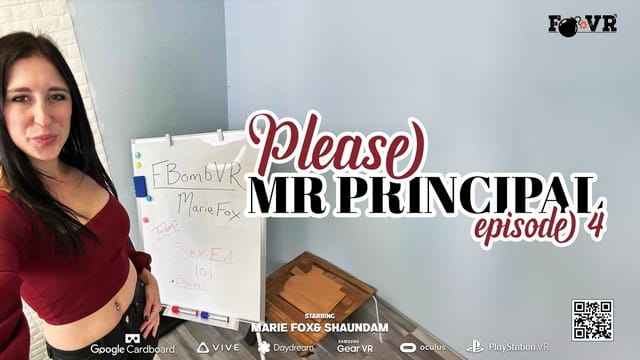 Marie Fox performs an interracial anal POV scene in a school setting with VR passthrough and 60 FPS quality.