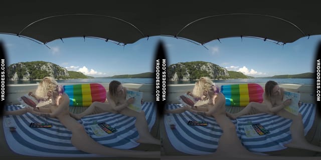 Nude Afternoon On A Yacht Painting Art Creative Porn Ingrida And Diana VRgoddess — photo 6