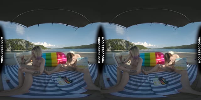 Nude Afternoon On A Yacht Painting Art Creative Porn Ingrida And Diana VRgoddess — photo 8