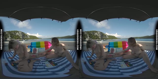 Nude Afternoon On A Yacht Painting Art Creative Porn Ingrida And Diana VRgoddess — photo 10