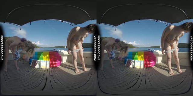 Nude Afternoon On A Yacht Painting Art Creative Porn Ingrida And Diana VRgoddess — photo 1