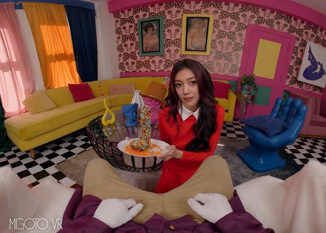 Niwa Shizuka performs a POV blowjob in a VR scene with 60 FPS premium quality and AI enhancements.