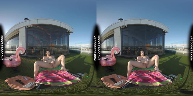 Vanessa Klein Jilling With Some Big Dildos For Deep Penetration Rooftop Bubble Sunbathing VRgoddess — photo 2