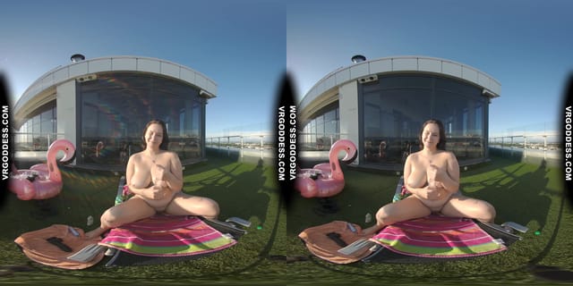 Vanessa Klein Jilling With Some Big Dildos For Deep Penetration Rooftop Bubble Sunbathing VRgoddess — photo 1