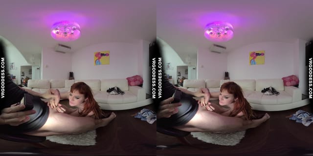 Pretty Tattooed Girl Brilla Giving Virtual Blowjob Deepthroating Cum All Over Tits VRgoddess — photo 7