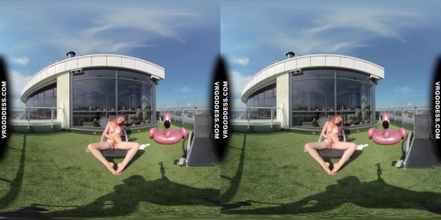 Summertime Naked Teen Sunbathing Babe Margarita Enjoying Herself In Bubbles In Sun VRgoddess — photo 10