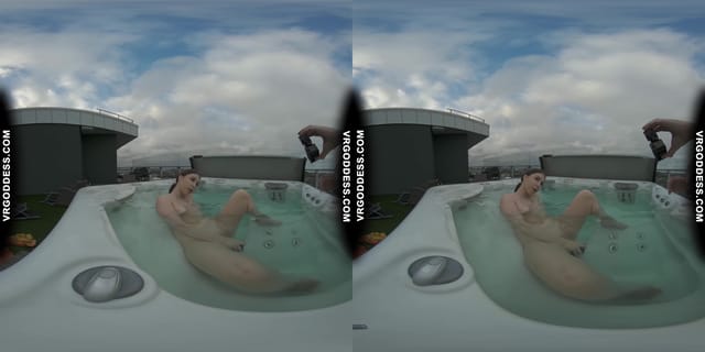 Behind The Scenes Filming Pretty Lika Rooftop Jacuzzi Dildo Masturbating VRgoddess — photo 2