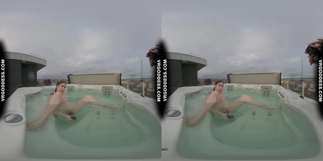 Behind The Scenes Filming Pretty Lika Rooftop Jacuzzi Dildo Masturbating VRgoddess — photo 1