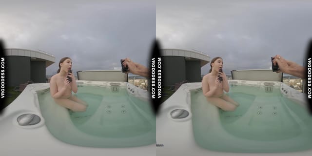 Behind The Scenes Filming Pretty Lika Rooftop Jacuzzi Dildo Masturbating VRgoddess — photo 4