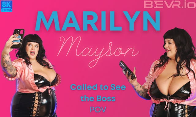 Marilyn Mayson poses in a close up POV scene with fetish elements in 4K VR for BlushErotica