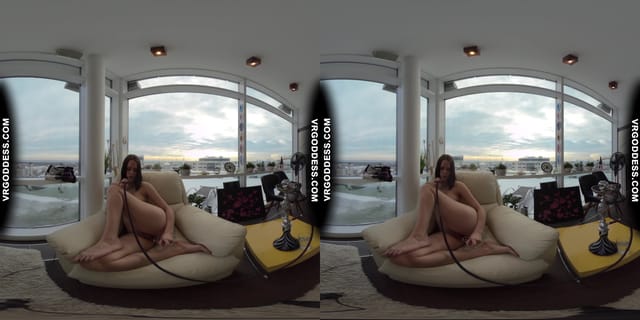 Teen Hookah Smoking Pussy Playing 18yo Rosalina Naked Snow Angel VRgoddess — photo 1
