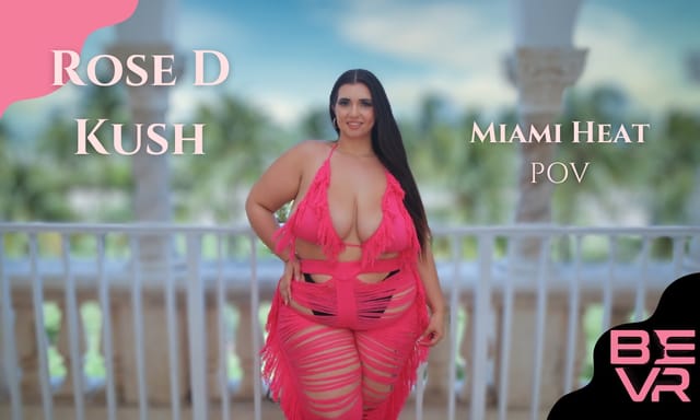 Rose D Kush performs solo in a Miami Heat themed VR POV video shot in 4K resolution with 60 FPS smoothness.