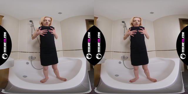 Thumbelina Masturbates In Shower Fly On The Wall VR180 FeelmeVR — photo 10
