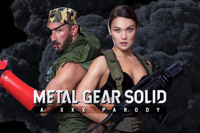 Alyssa Reece in Metal Gear Solid cosplay performs a POV blowjob in 4K VR with 60 FPS smooth playback.