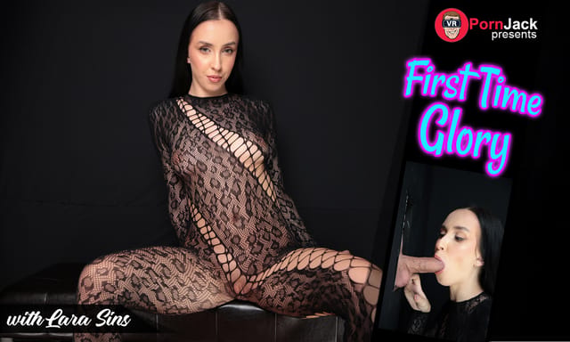 Lara Sins performs a POV blowjob in a gloryhole setting for VRPornJack in 4K 60 FPS