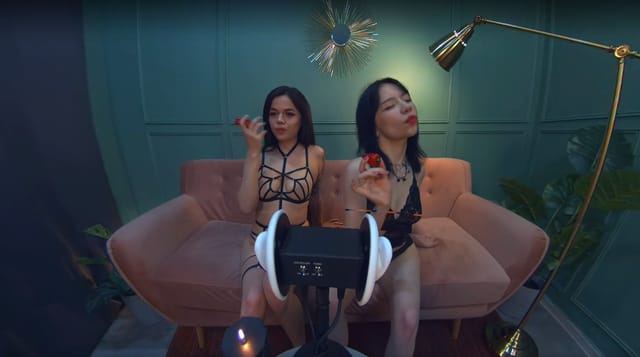 Vortex Project ASMR. Two Girls Will Take Care Of Your Ears Dreamcam — photo 9
