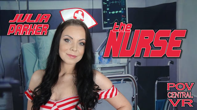 Julia Parker in a nurse cosplay receives a POV blowjob in 4K resolution with 60 FPS VR passthrough visuals.