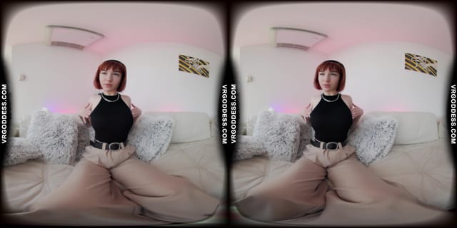 Hottest New Young Redhead Big Boob Model Lily Mays First Time Casting Finger Masturbation VRgoddess — photo 6