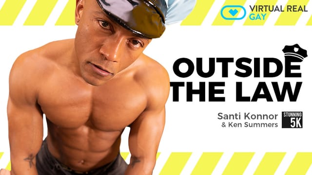 Santi Konnor and Ken Summers perform anal and oral acts in a VR gay scene filmed in 4K 60 FPS.