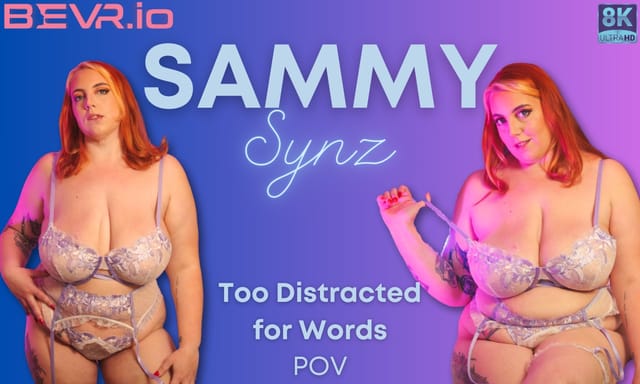 Sammy Synz performs a solo POV scene in 4K with big tits, captured in 60 FPS VR for immersive viewing.