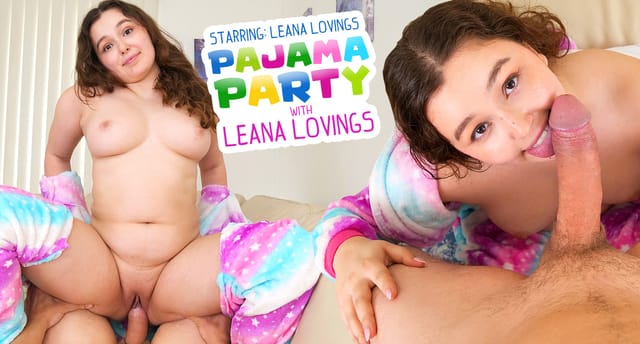 Lean Lovings performs oral sex in a bedroom setting for PornCornVR adult VR content featuring POV and 8K resolution