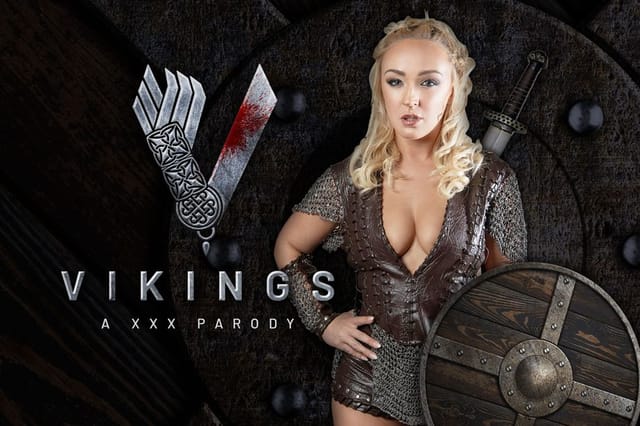 Amber Deen in a Viking cosplay delivers a POV blowjob in 4K VR with 60 FPS visuals for a premium adult parody experience.