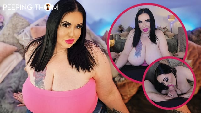Mia Milf performs a POV blowjob on her BBW neighbor during study time in this 4K VR video