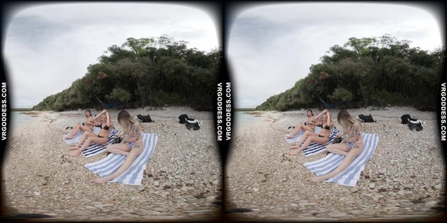 Three Extremely Attractive Models Emmux Rebeka Ruby And Kristina Full Day On Nude Italian Beach VRgoddess — photo 10