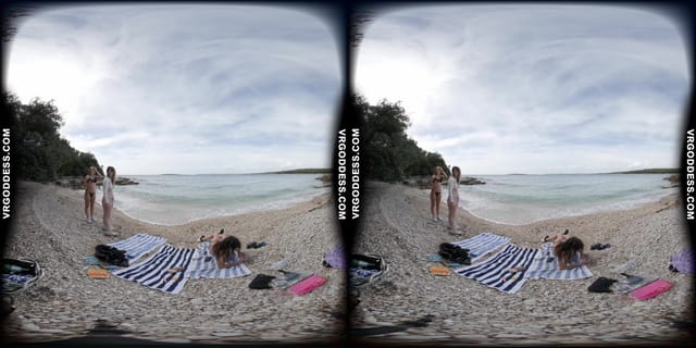 Three Extremely Attractive Models Emmux Rebeka Ruby And Kristina Full Day On Nude Italian Beach VRgoddess — photo 3