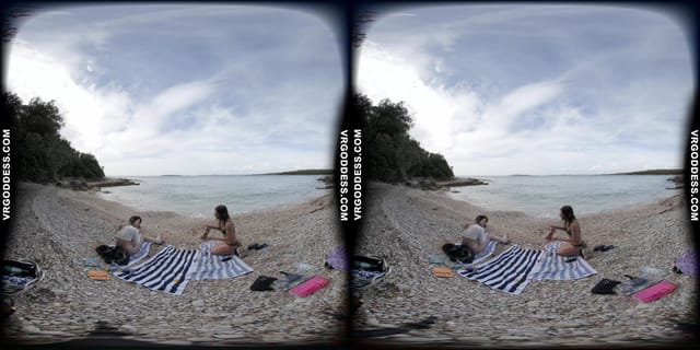 Three Extremely Attractive Models Emmux Rebeka Ruby And Kristina Full Day On Nude Italian Beach VRgoddess — photo 5