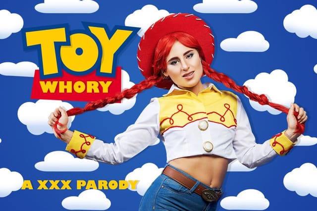 Lindsey Cruz in Toy Story cosplay performs a POV blowjob in a 60 FPS VR scene.