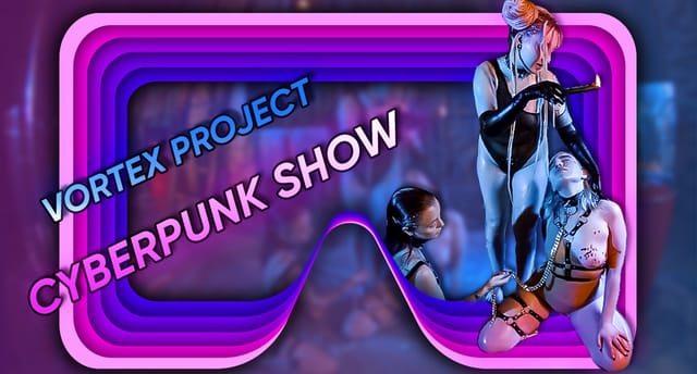 Vortex Project models kiss in a cyberpunk setting in this 4K 50 FPS 180 degree VR video by Dreamcam