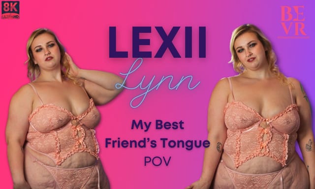 Lexii Lynn performs a solo POV tongue action in a 4K VR video with 60 FPS playback quality.