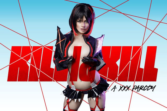 Lucia Love cosplaying as Kill La Kill performs anal and titty fuck in a VR POV scene with 60 FPS passthrough.