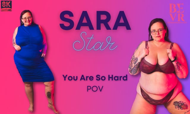 Sara Star performs a solo POV scene in 4K resolution with large breasts, captured in 60 frames per second for immersive VR viewing.
