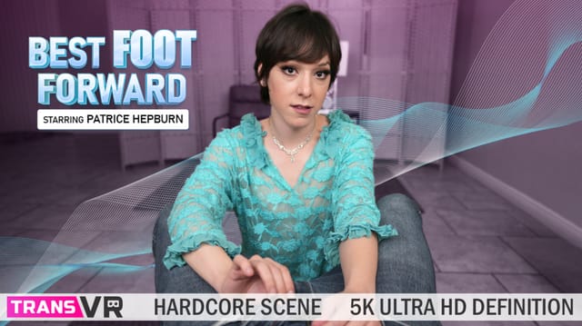 Patricia Hepburn gives a blowjob and receives anal in a 4K VR POV scene from TransVR