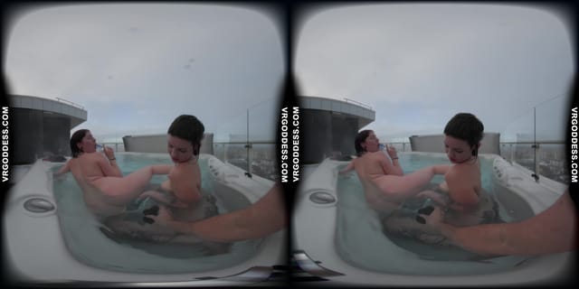 Sammy And Ellah Have Lesbian Sex In A Rooftop Jacuzzi VRgoddess — photo 9