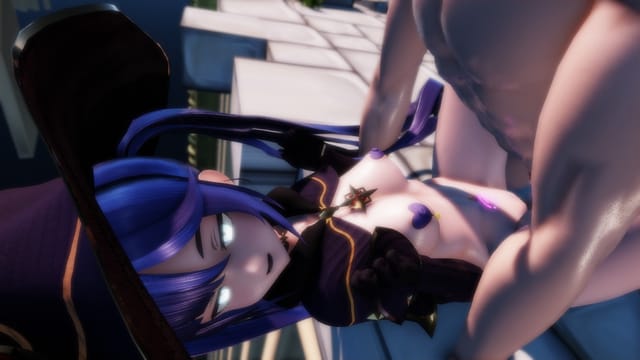 Anime Mona character in a daily login reward scene from Lewd FRAGGY presented as a 4K 180 degree VR POV experience