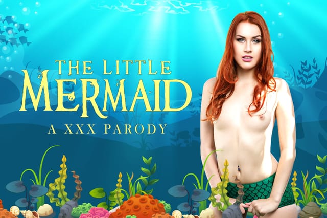 Charlie Red as the Little Mermaid gives a POV blowjob and footjob in this 60 FPS VR cosplay scene.