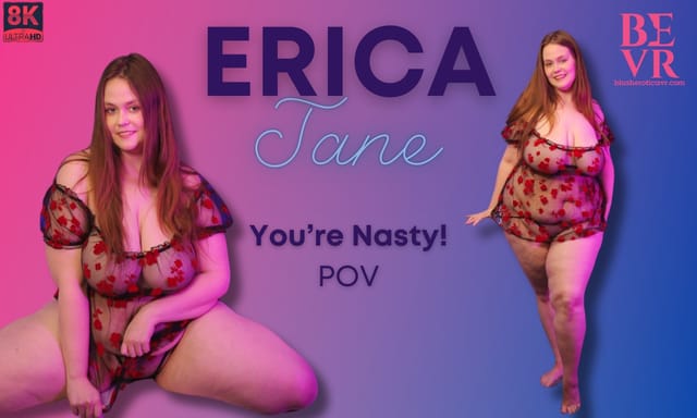 Erica Jane performs a POV blowjob and titty fuck in this BlushErotica 4K VR video with 60 FPS playback.