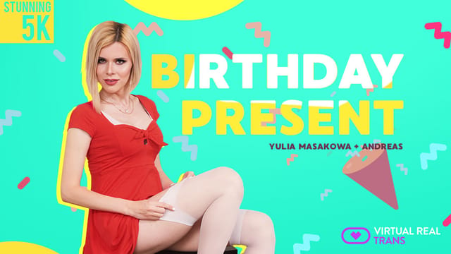 Yulia Masakowa receives a birthday present with anal play and a blowjob in this 4K VR POV scene recorded at 60 frames per second.