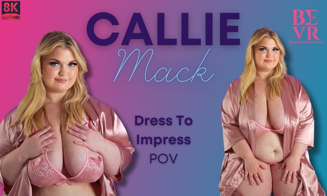 Callie Mack poses solo in a VR POV scene with big tits, filmed in 4K and 60 FPS by BlushErotica.