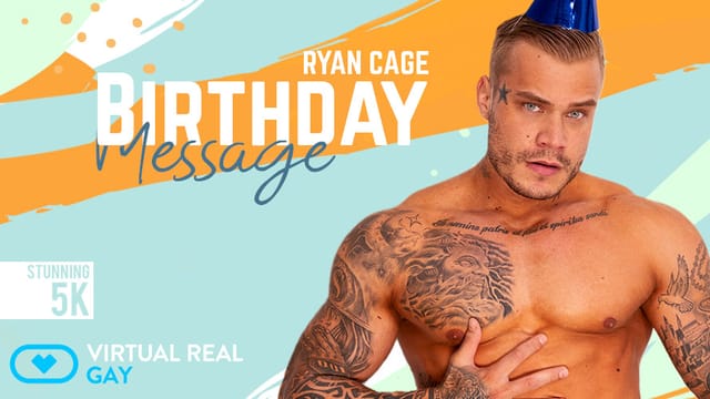 Ryan Cage performs a solo anal scene in a POV VR video with 60 FPS from VirtualRealGay.